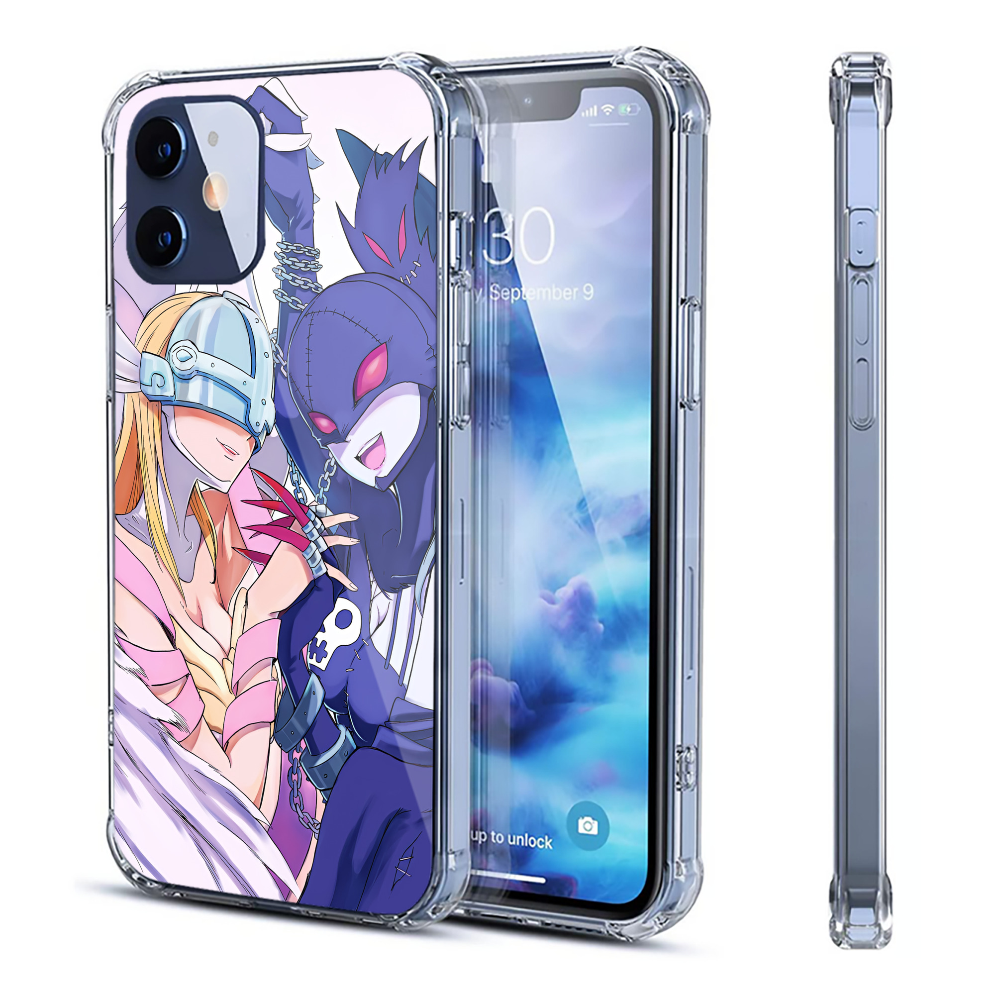 （画像用） Digimon デジタルモンスター/デジモン 【iPhone 12シリーズ対応】透明スマホケース（クリアソフトケース）